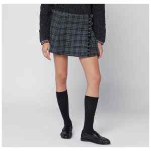 Durazzi Milano Black/white check kilt mini skirt