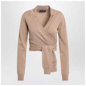 Dolce&Gabbana Beige wrap cardigan in cashmere