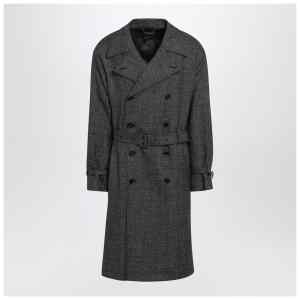 Dolce&Gabbana Grey wool double-breasted coat