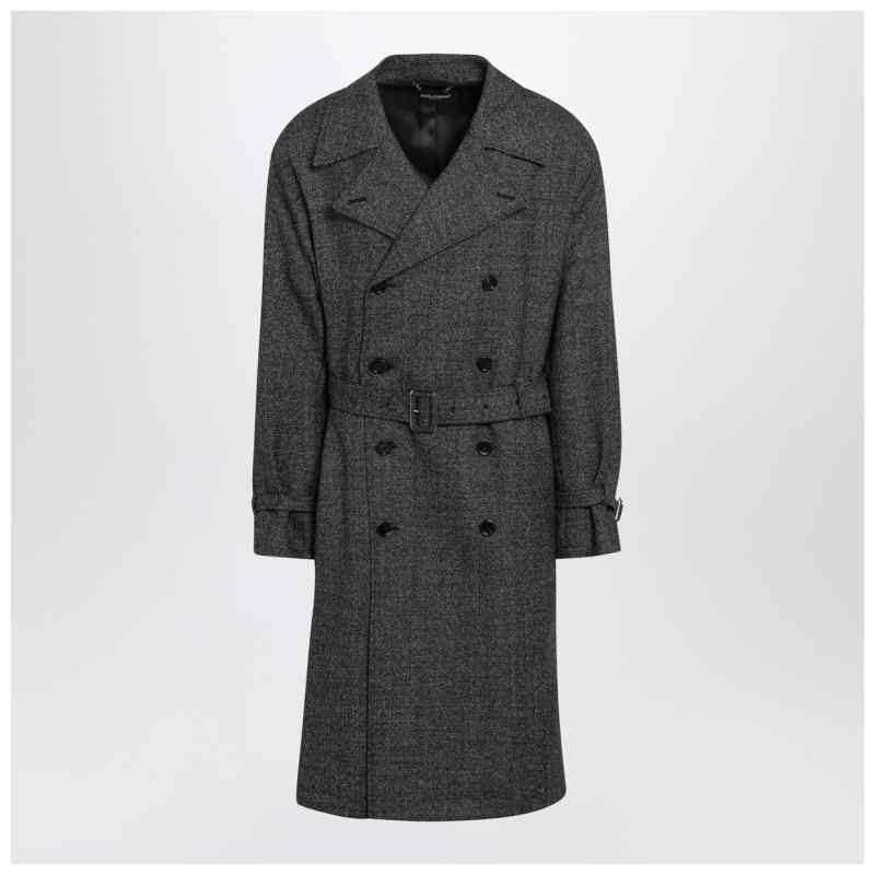 Dolce&Gabbana Grey wool double-breasted coat Dolce&Gabbana Grey wool double-breasted coat, theFeinheit