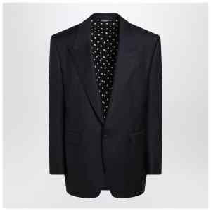 Dolce&Gabbana Dark navy wool single-breasted jacket