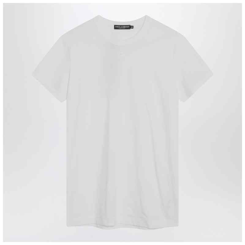 Dolce&Gabbana White t-shirt with logo embroidery, theFeinheit