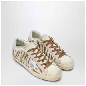 Golden Goose Super-Star sneakers in zebra pony hair