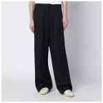 Golden Goose Wide black wool trousers