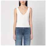 Golden Goose Ribbed ivory tank top