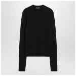 Dolce&Gabbana Black ribbed wool sweater