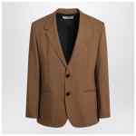 Ami Paris Hazelnut single-breasted wool jacket