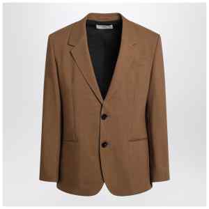 Ami Paris Hazelnut single-breasted wool jacket
