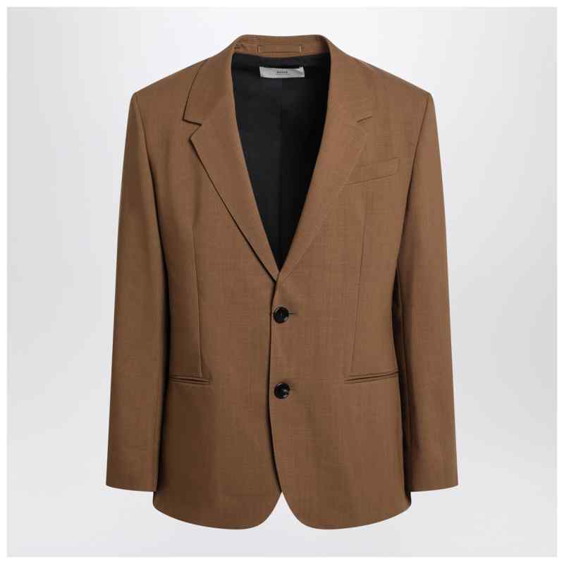Ami Paris Hazelnut single-breasted wool jacket, theFeinheit