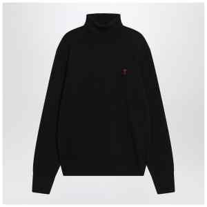 Ami Paris Black turtleneck sweater Ami De Coeur