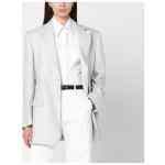 Tagliatore Light grey single-breasted linen jacket