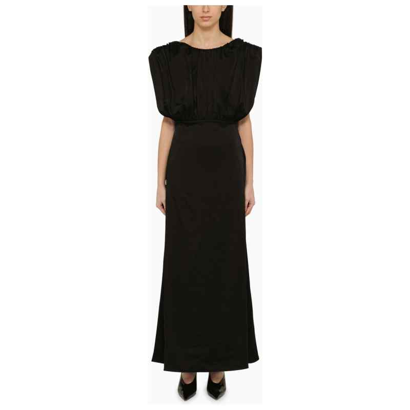 Jil Sander Long dress with black ruffles, theFeinheit