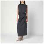 Jil Sander Gray dress in wool with crossover detail