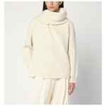 Jil Sander Ivory sweater in wool with scarf