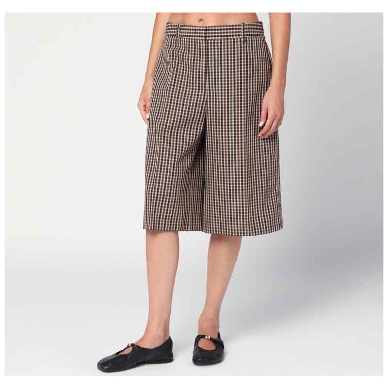 Jil Sander Brown check wool bermuda shorts, theFeinheit