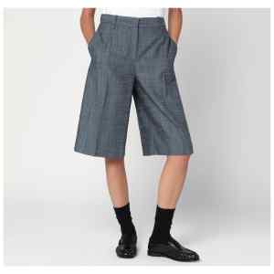 Jil Sander Bermuda in lana dark sky