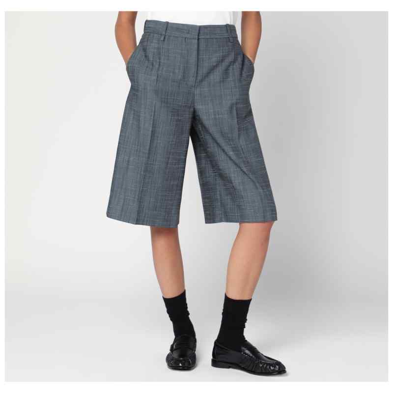 Jil Sander Bermuda in lana dark sky