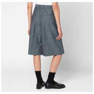 Jil Sander Bermuda in lana dark sky