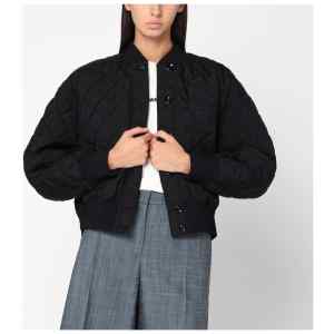 Jil Sander Quilted black bomber