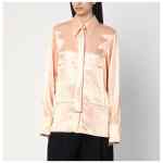 Jil Sander Shirt with pink tie in shiny viscose blend