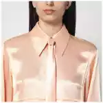 Jil Sander Shirt with pink tie in shiny viscose blend