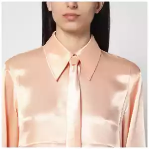Jil Sander Shirt with pink tie in shiny viscose blend