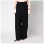 Jil Sander Wide black pants in silk blend