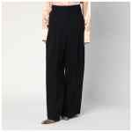Jil Sander Wide black pants in silk blend
