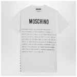 Moschino White cotton T-shirt with logo