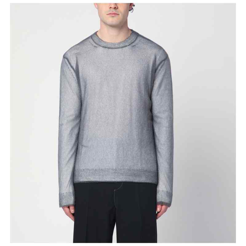 Jil Sander Grey jumper with layered design Jil Sander Grey jumper with layered design, theFeinheit