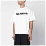 Jil Sander White boxy T-shirt with logo