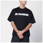 Jil Sander Black boxy T-shirt with logo