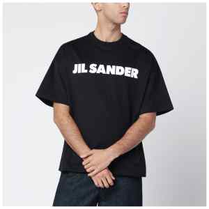 Jil Sander Black boxy T-shirt with logo