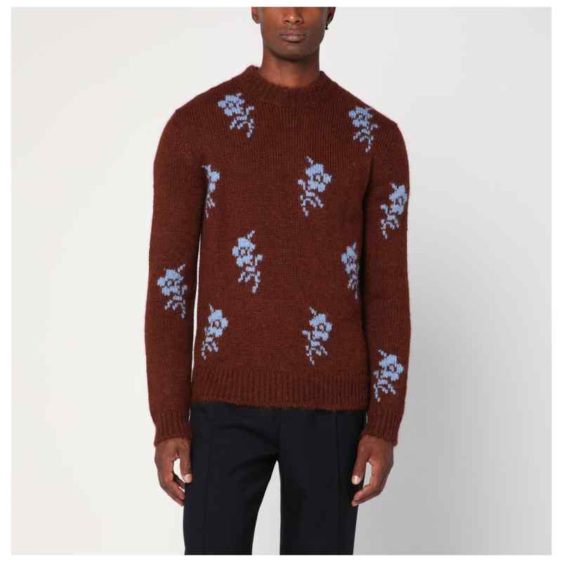 Jil Sander Brick-coloured alpaca sweater with embroidery Jil Sander Brick-coloured alpaca sweater with embroidery, theFeinheit