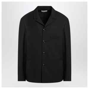 LEMAIRE Black overshirt jacket in wool blend