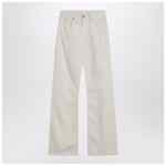 Calvin Klein Relaxed Flared beige jeans in linen blend