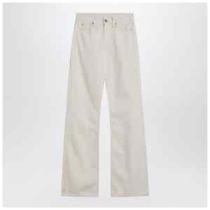 Calvin Klein Relaxed Flared beige jeans in linen blend