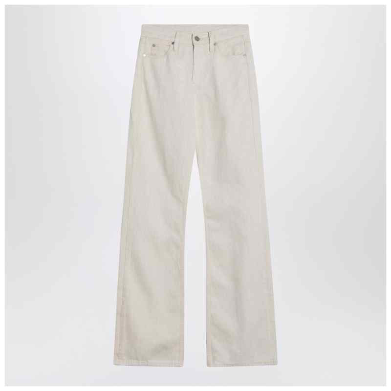 Calvin Klein Relaxed Flared beige jeans in linen blend, theFeinheit