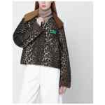 Barbour x GANNI Waxed windbreaker with leopard print