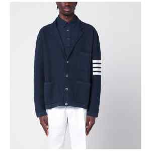 Thom Browne Blue linen blend cardigan