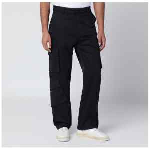 Represent Black cotton cargo trousers