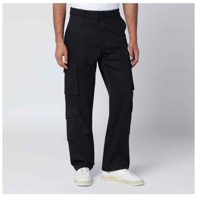 Represent Black cotton cargo trousers, theFeinheit