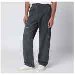 Represent Washed-effect black cotton trousers