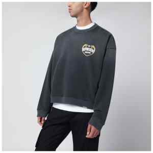 Represent Washed-effect black cotton sweatshirt