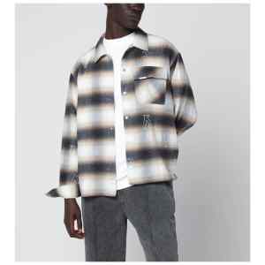 Represent Milk-colored flannel checked shirt