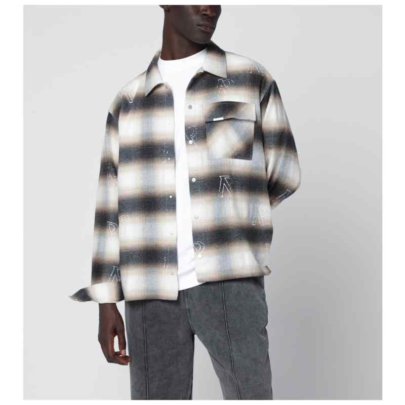 Represent Milk-colored flannel checked shirt, theFeinheit