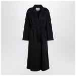 Max Mara Navy cashmere wrap coat