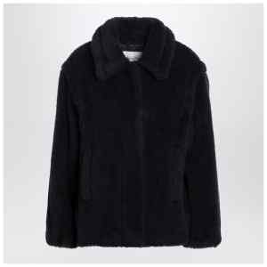 Max Mara Navy faux-fur coat