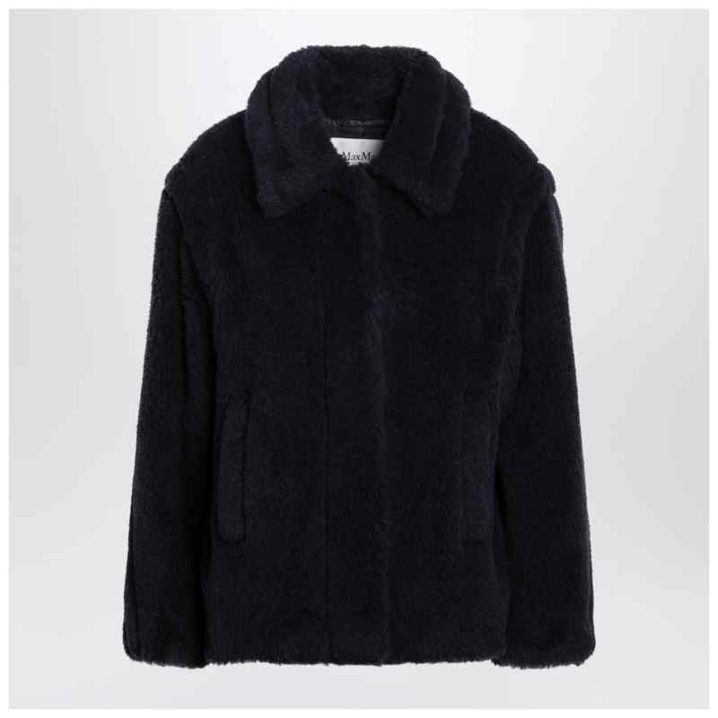 Max Mara Navy faux-fur coat Max Mara Navy faux-fur coat, theFeinheit