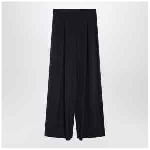 Max Mara Navy silk-blend trousers